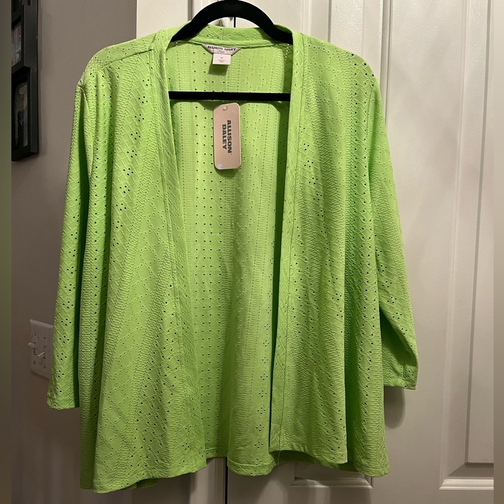 Allison Daley Plus NWT Open Front Cardigan- size Med